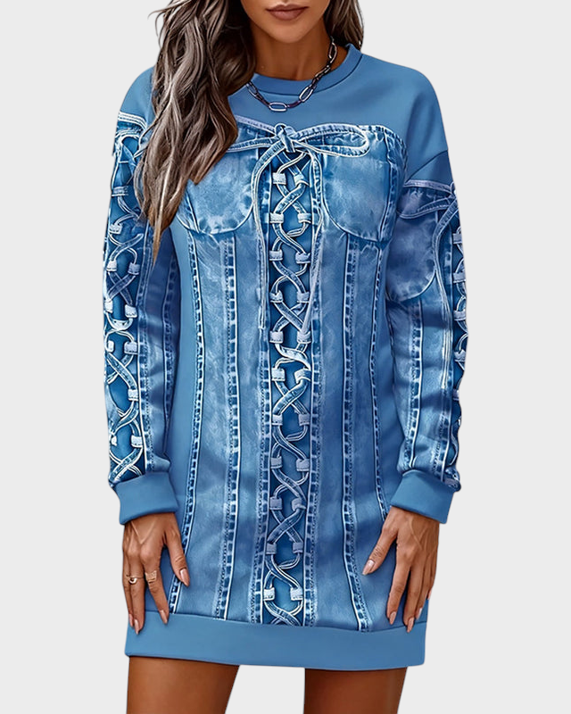 Vicky | Retro Kleita ar Garām Piedurknēm