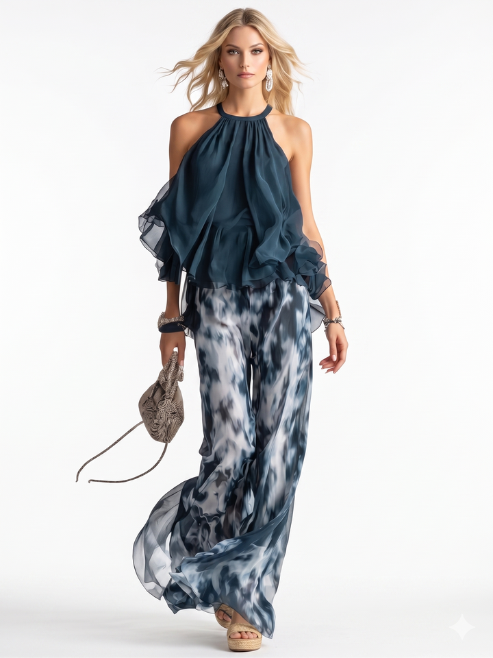 Syllā - Elegants divdaļīgs komplekts no šifona