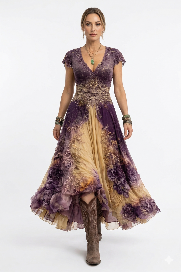 Florenza – Eleganta un Gaisīga Ziedu Kleita