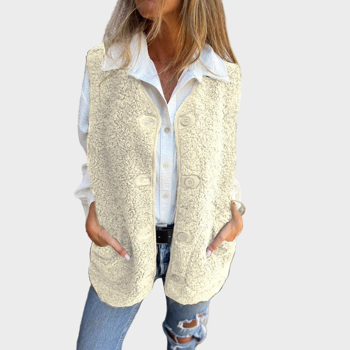 Lynora | Siltā īsā veste ar pogām