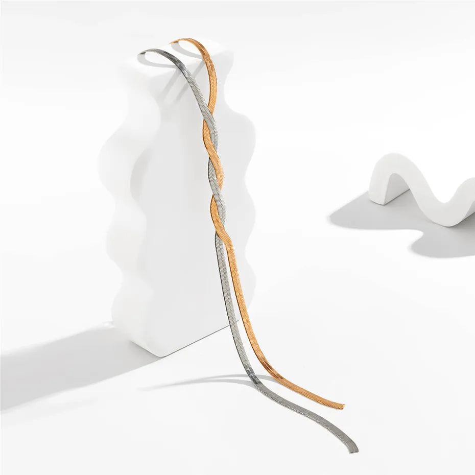 Elegants Regulējams Garš Kaklarota ar Čūsku Dizainu