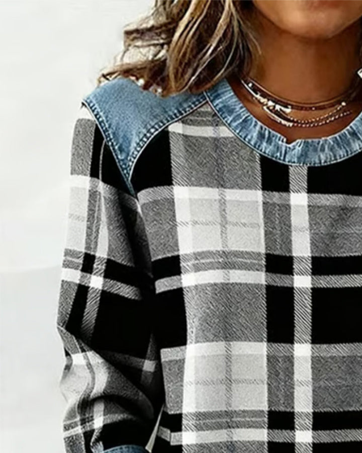 Ivy | Fleece ar rūtainiem ielāpiem