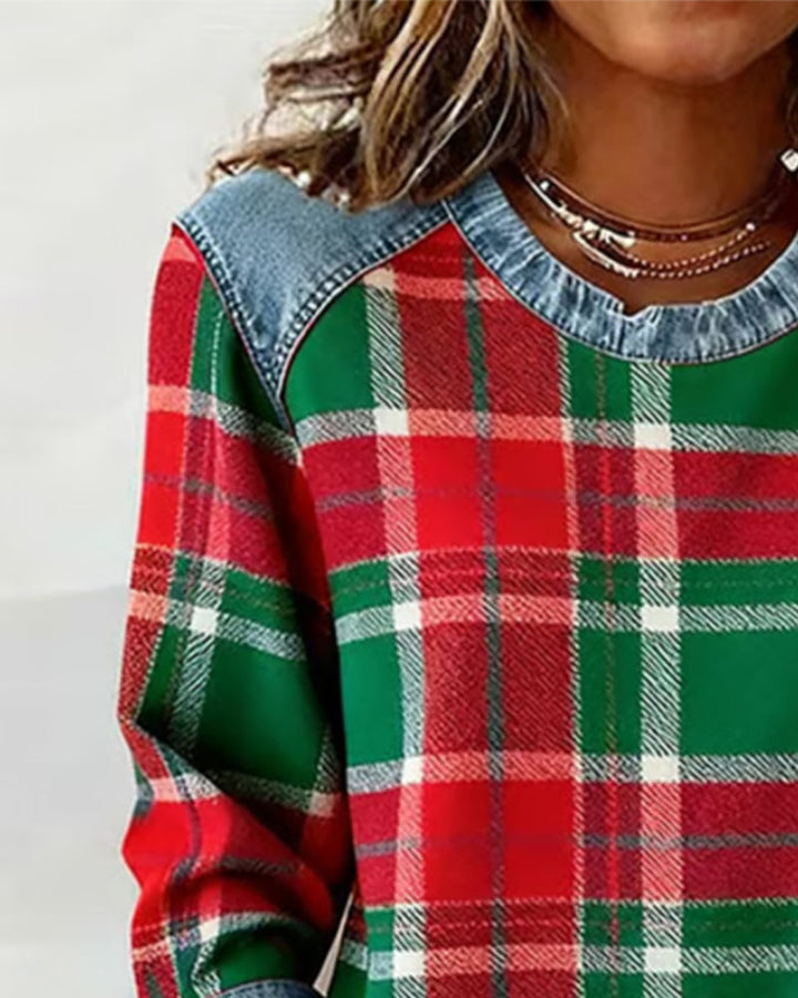 Ivy | Fleece ar rūtainiem ielāpiem