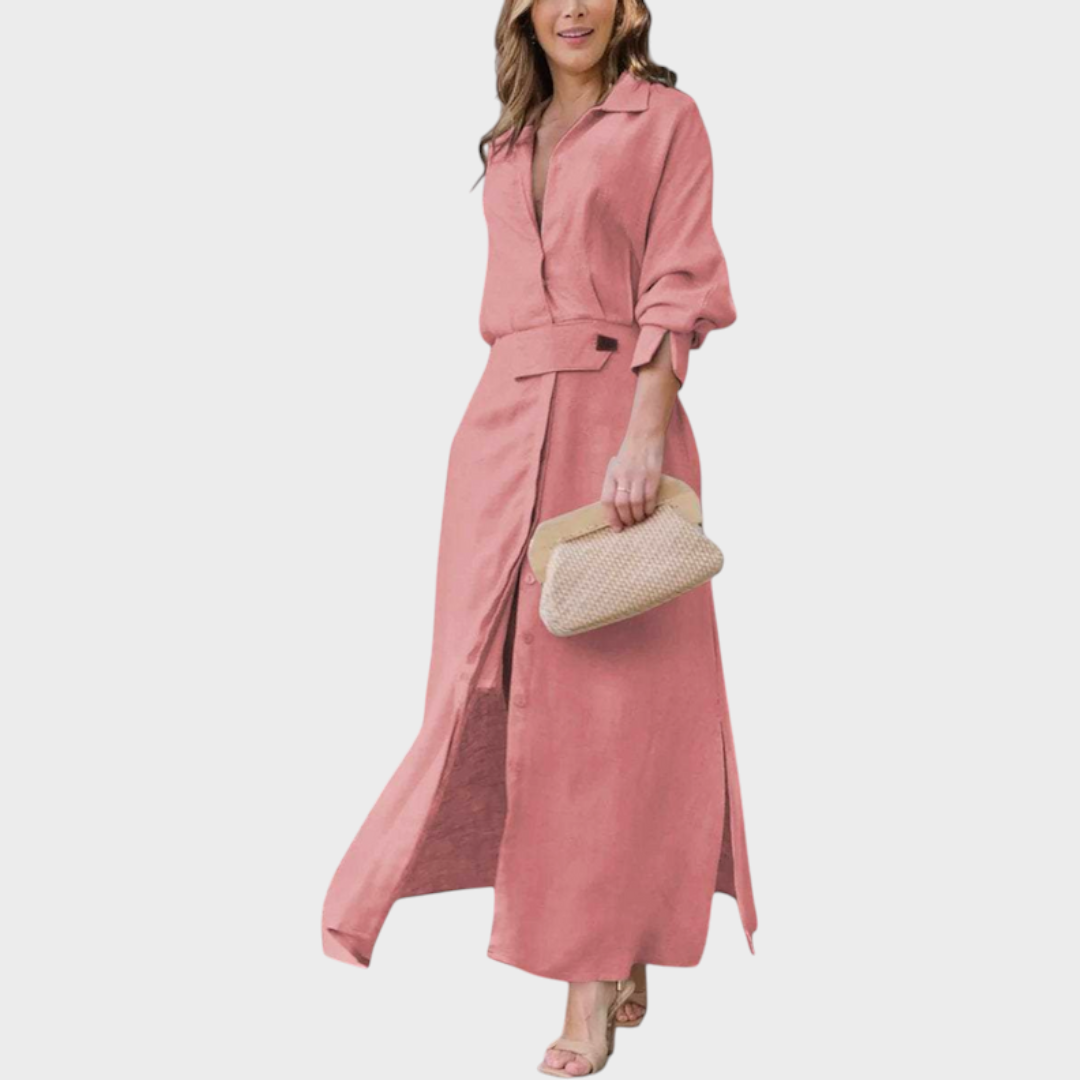 Jeanette | Eleganta Maxi Kleita ar V-veida kaklu