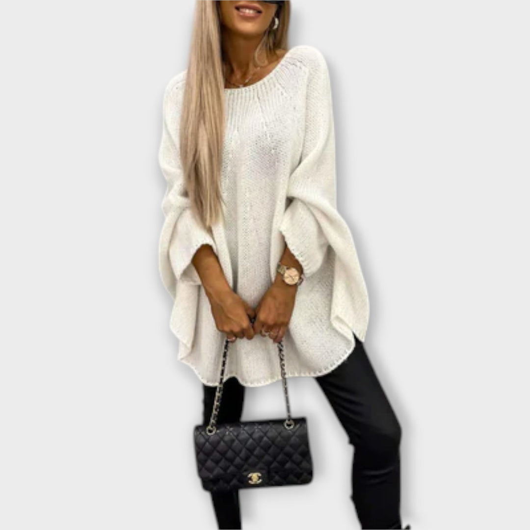 Izabelle - Elegants sieviešu džemperis ar apaļu kakla izgriezumu