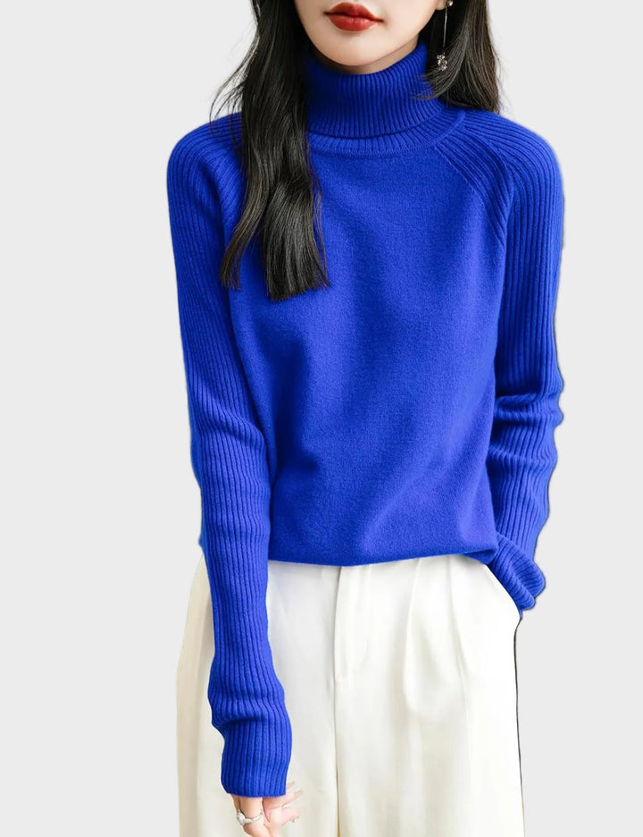 Fritz | 100% Merino Vilna Raglans Džemperis Ar Augstu Apkakli