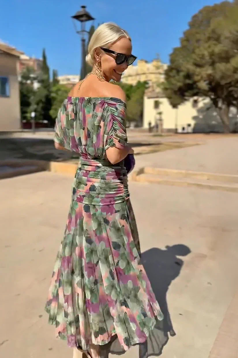 Louise | Eleganta Maxi Kleita ar V veida Dekoltē Pusēm
