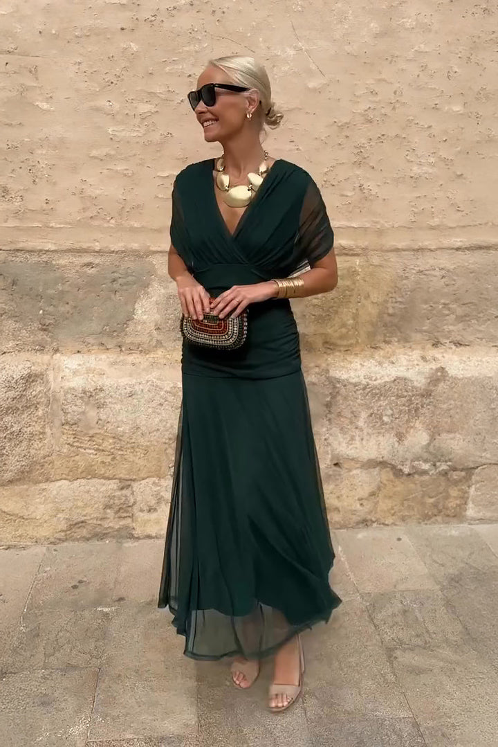 Louise | Eleganta Maxi Kleita ar V veida Dekoltē Pusēm