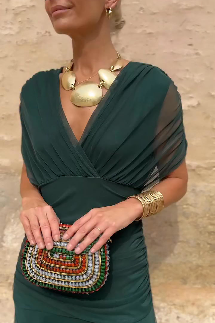 Louise | Eleganta Maxi Kleita ar V veida Dekoltē Pusēm