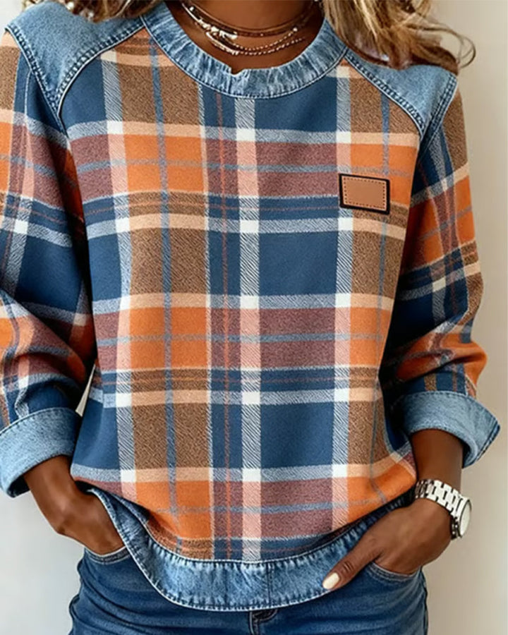 Ivy | Fleece ar rūtainiem ielāpiem