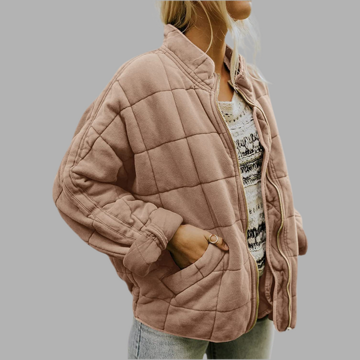 Elegants un ērts quilted jaka