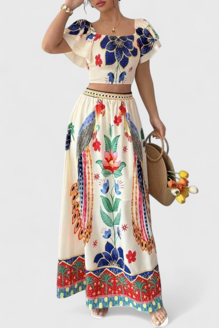 Itzel Boho komplekts ar etnisku rakstu