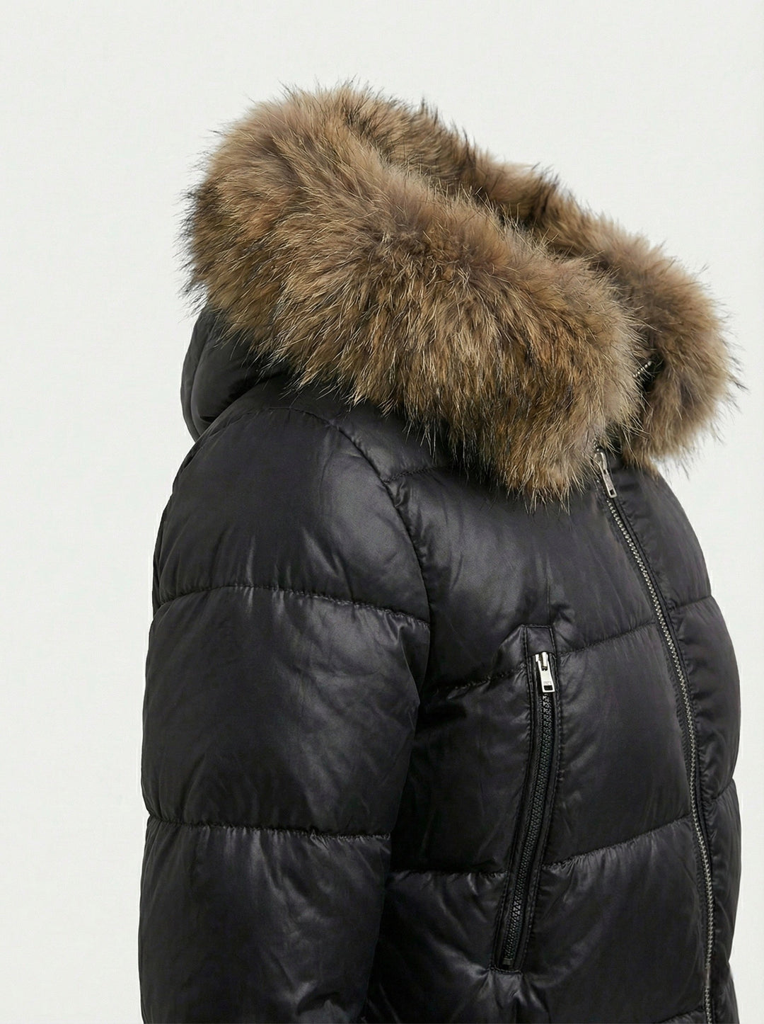 Savoy | Puffa jaka ar kapuci un mākslīgo kažokādu