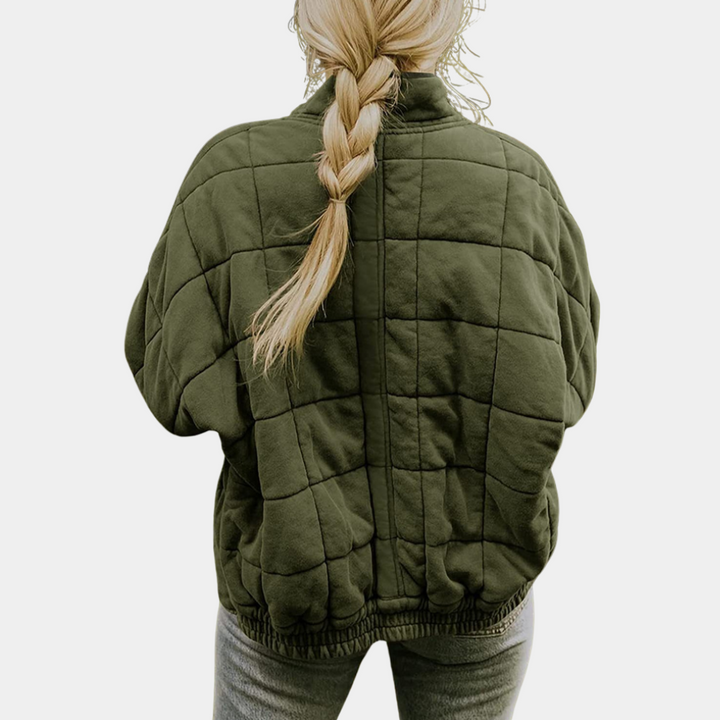 Elegants un ērts quilted jaka