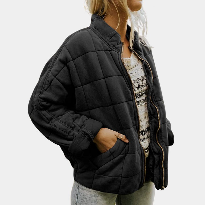 Elegants un ērts quilted jaka