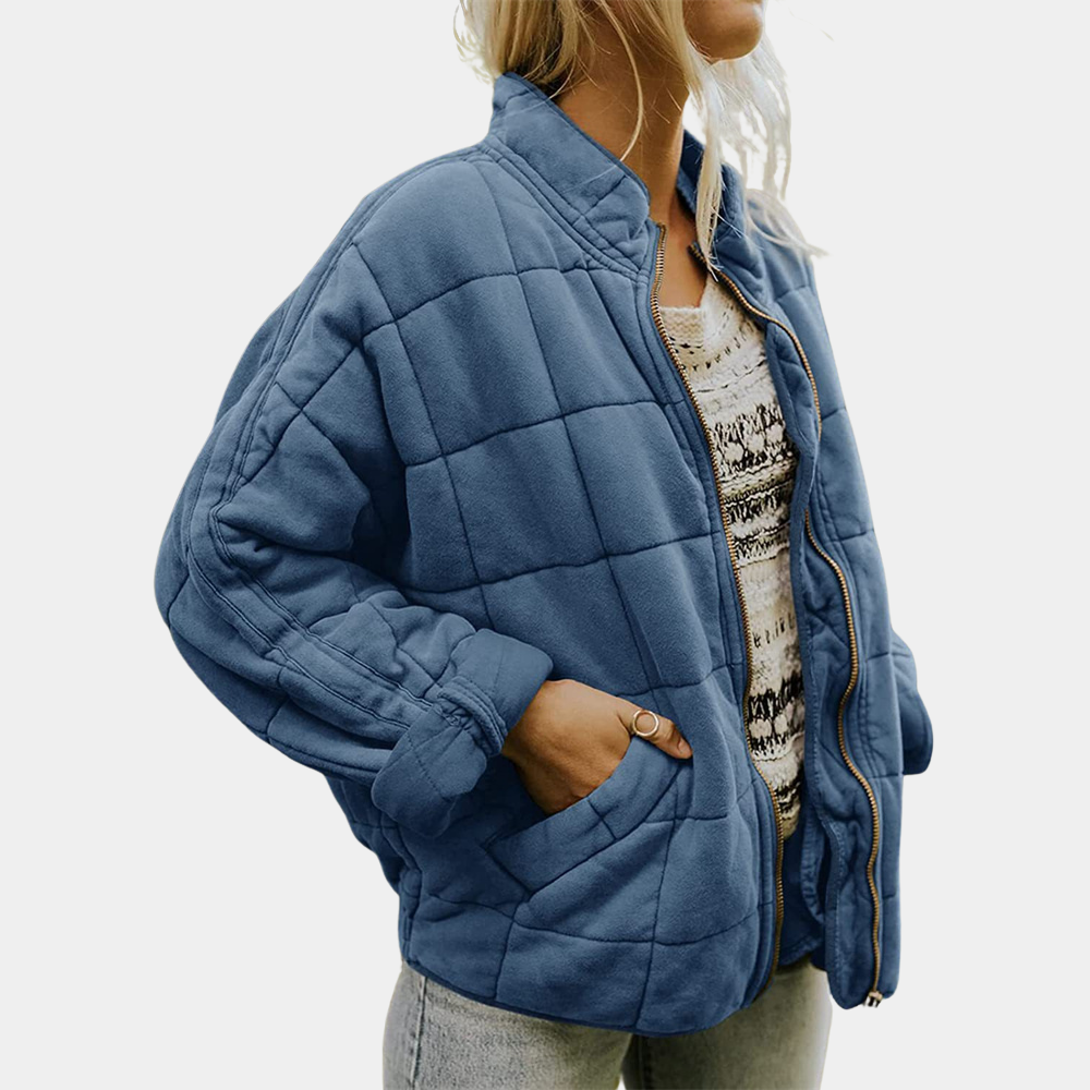 Elegants un ērts quilted jaka
