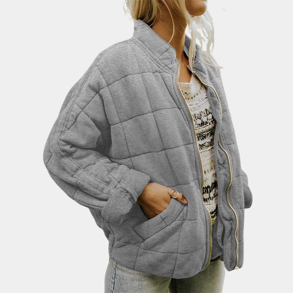 Elegants un ērts quilted jaka