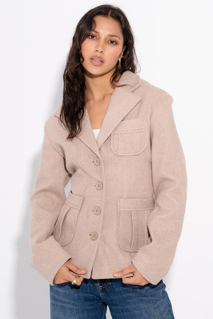 Mona - Ikdienas Slay Σακάκι - Bežs (Ikdienas Slay Blazeris - Bežs)