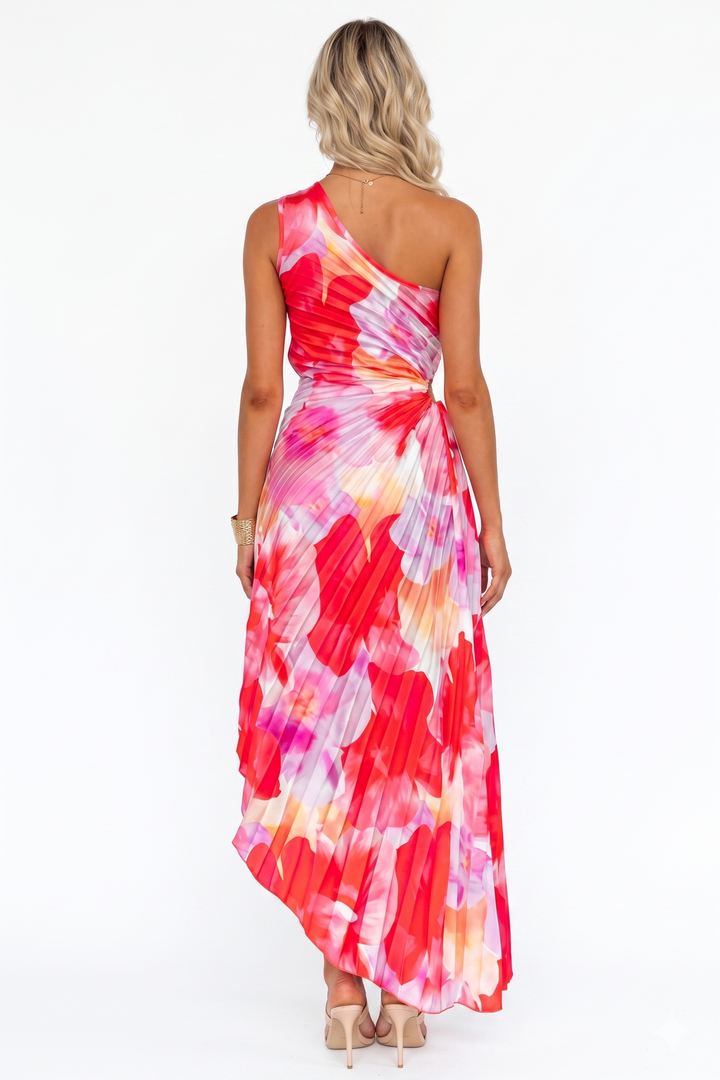 Andelīna - Tropisks strapless maxi kleita
