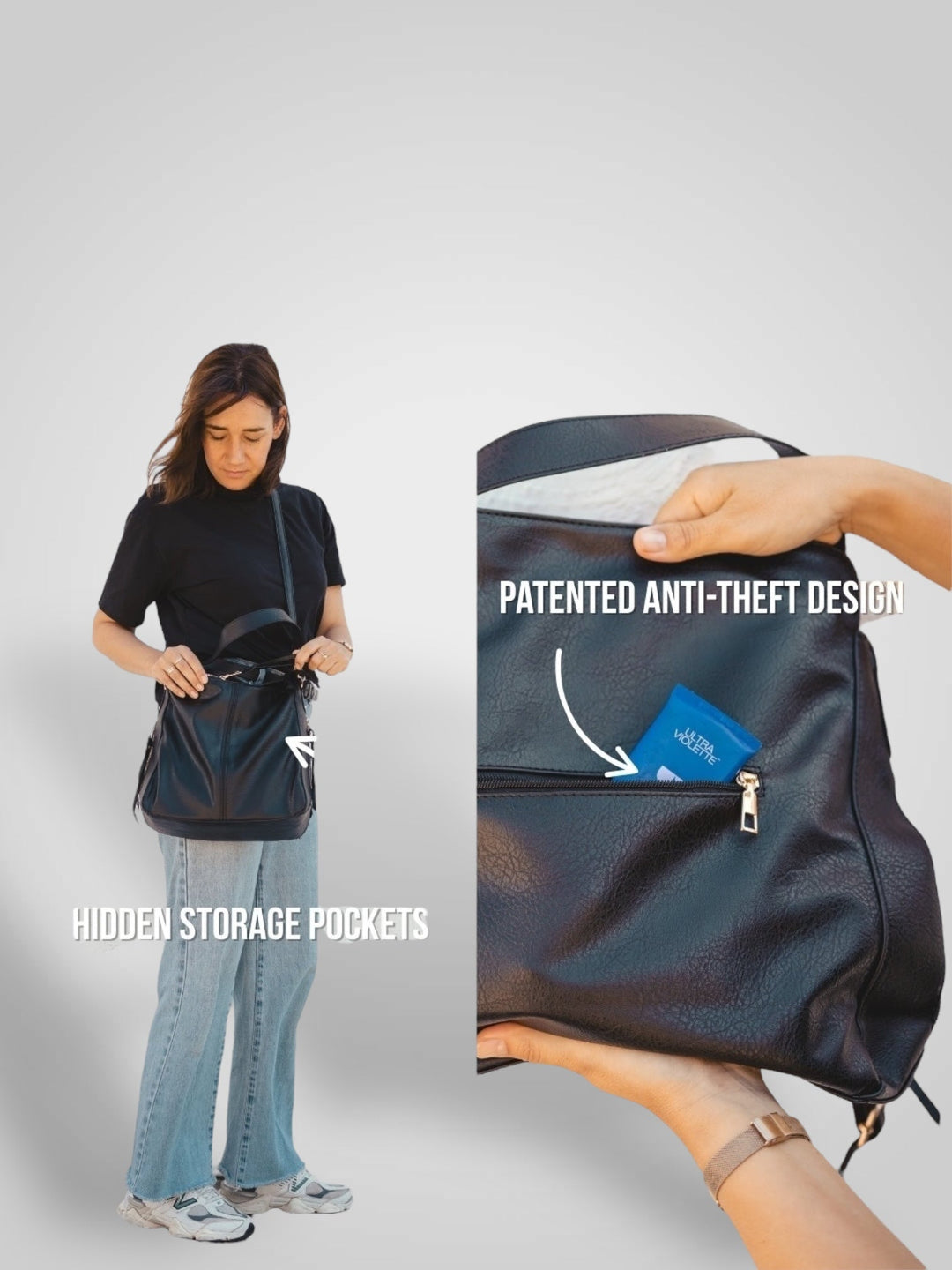 Sūf | Grezna Ādas Pretzagļu Hobo Soma