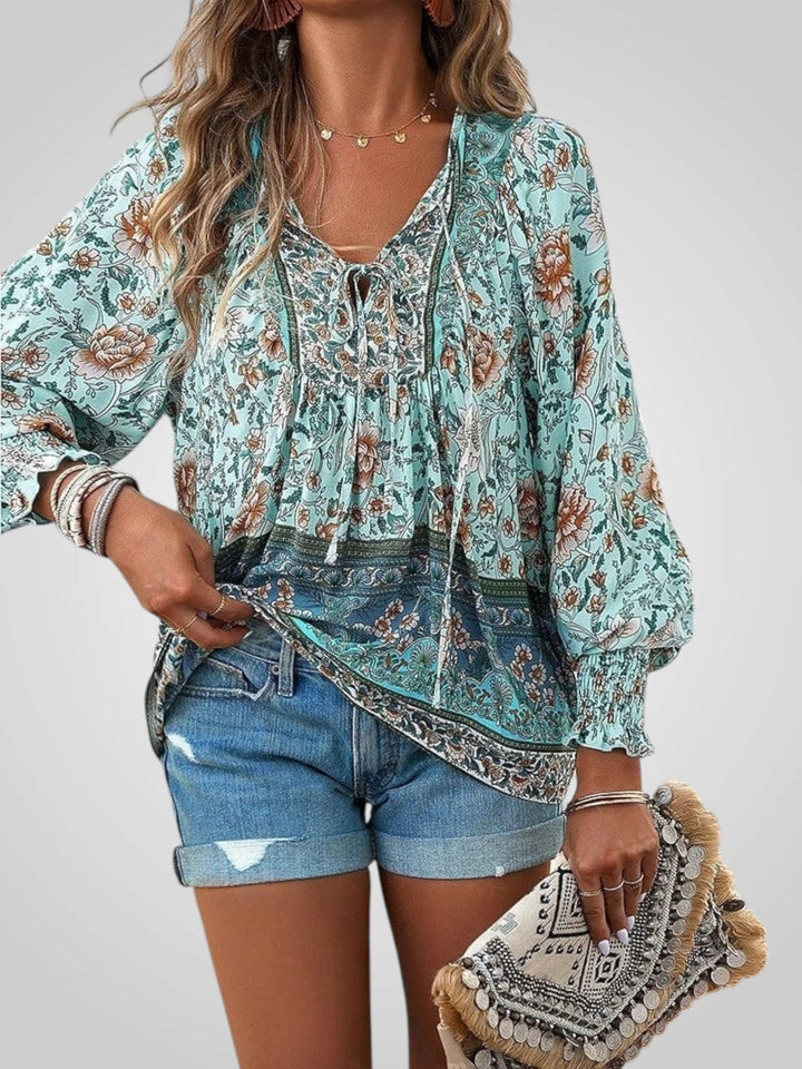 Hoya | Boho ziedu blūze