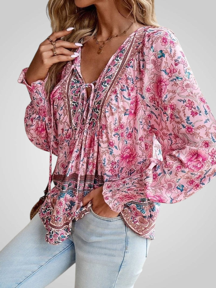 Hoya | Boho ziedu blūze