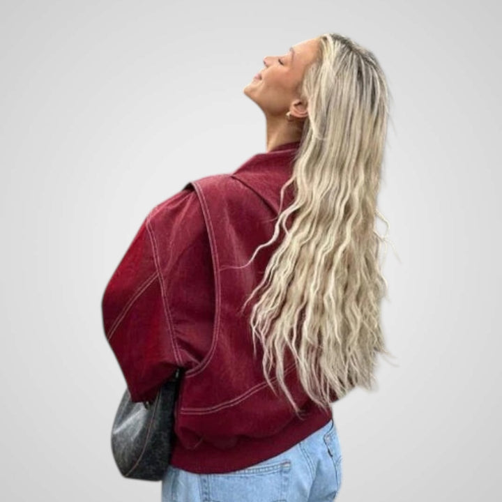 Sabrina | Plata ādas jaka