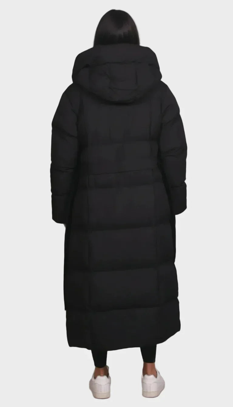 Eliza™ | Grezns Garš Puffers (Luksusa Ilgais Puffers)