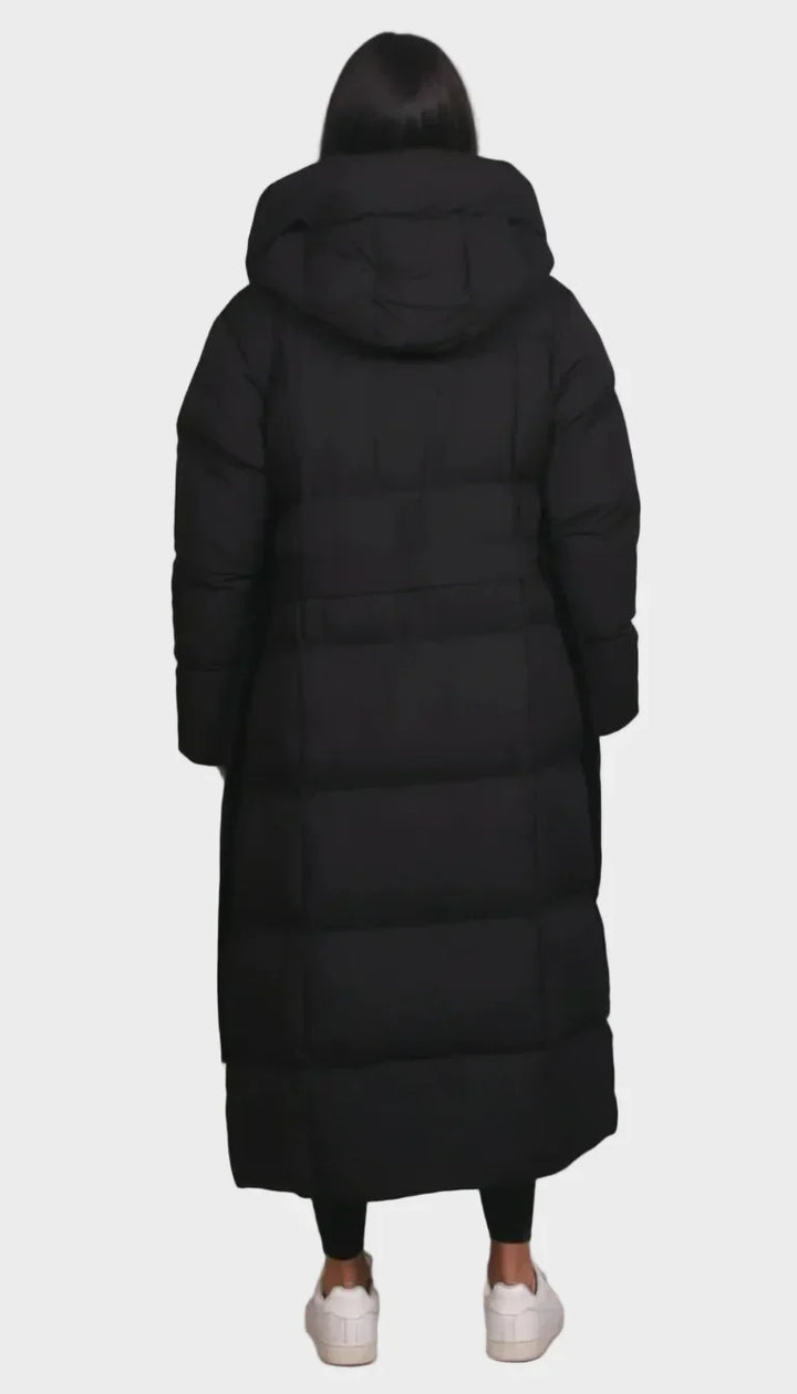 Eliza™ | Grezns Garš Puffers (Luksusa Ilgais Puffers)