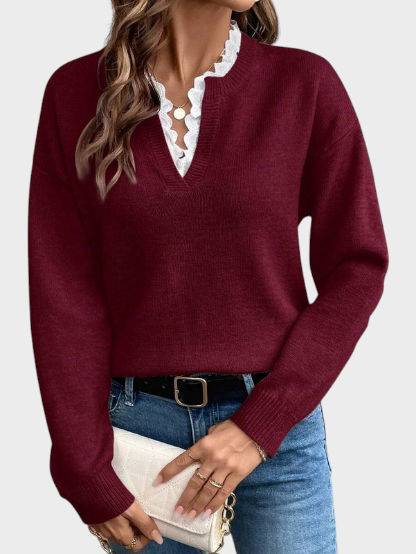 Maja | Elegants T-krekls ar Francijas apkakli