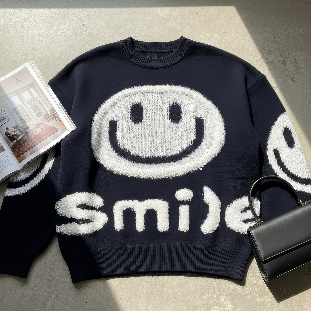 Paula - Liela izmēra pūkains džemperis Smaids