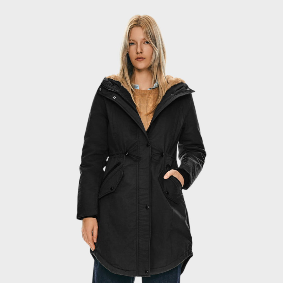 Eilish | Parka jaka ar flīsu un kapuci un kabatām