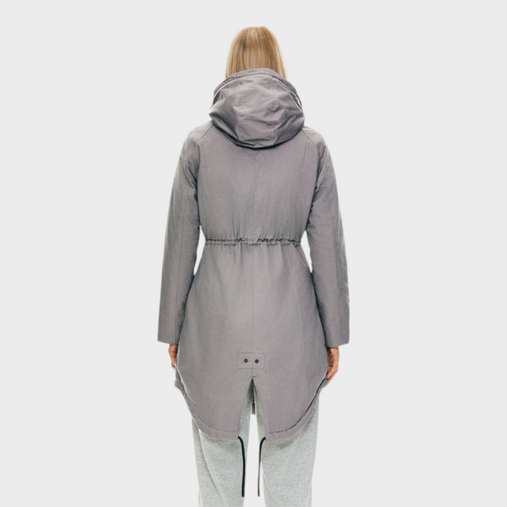 Eilish | Parka jaka ar flīsu un kapuci un kabatām
