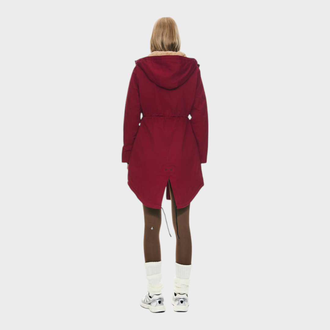 Eilish | Parka jaka ar flīsu un kapuci un kabatām