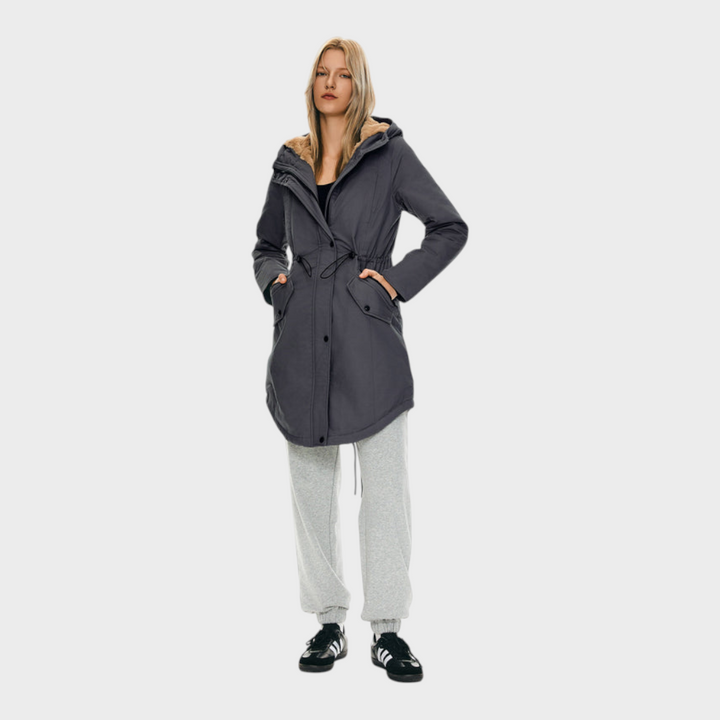 Eilish | Parka jaka ar flīsu un kapuci un kabatām
