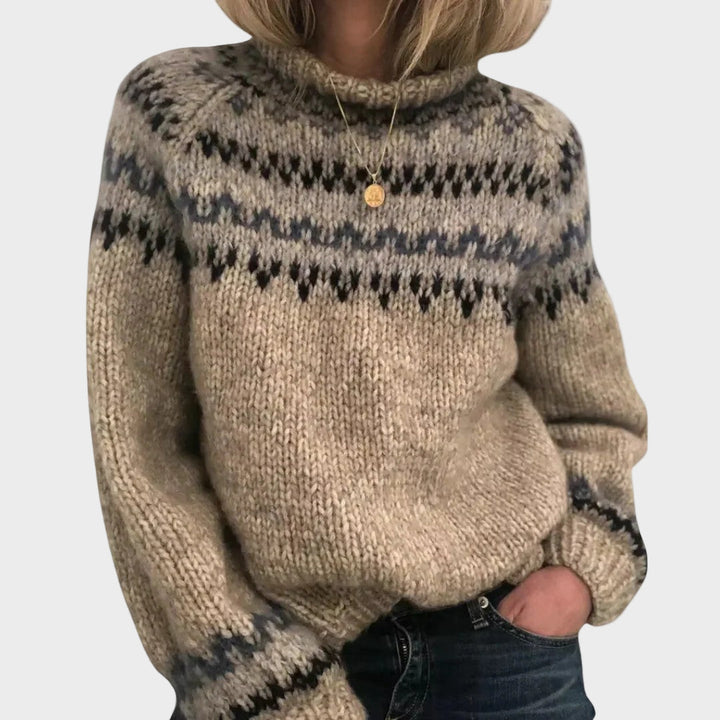 Ashley | Vintage Roku rokām adīts Islandes džemperis