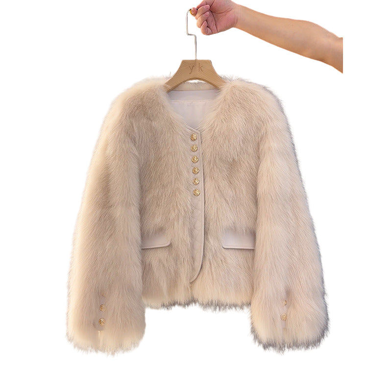 Aurelia Luxe mākslīgā kažokāda mētelis