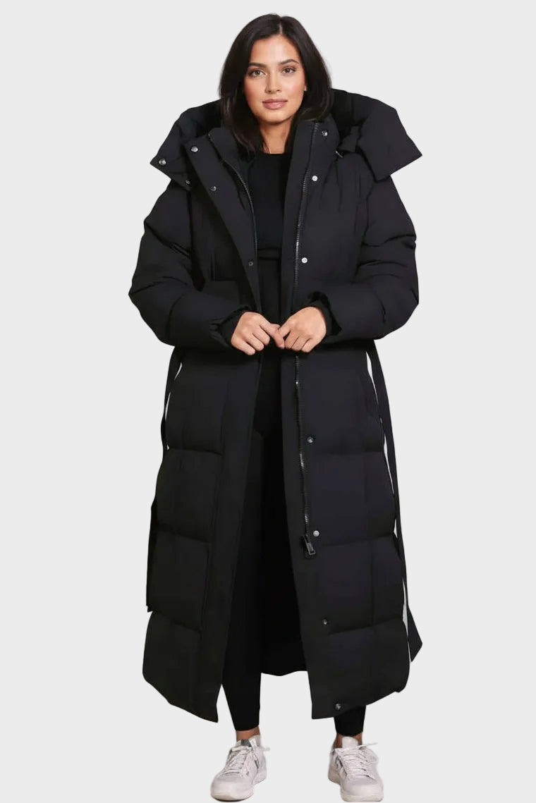 Eliza™ | Grezns Garš Puffers (Luksusa Ilgais Puffers)