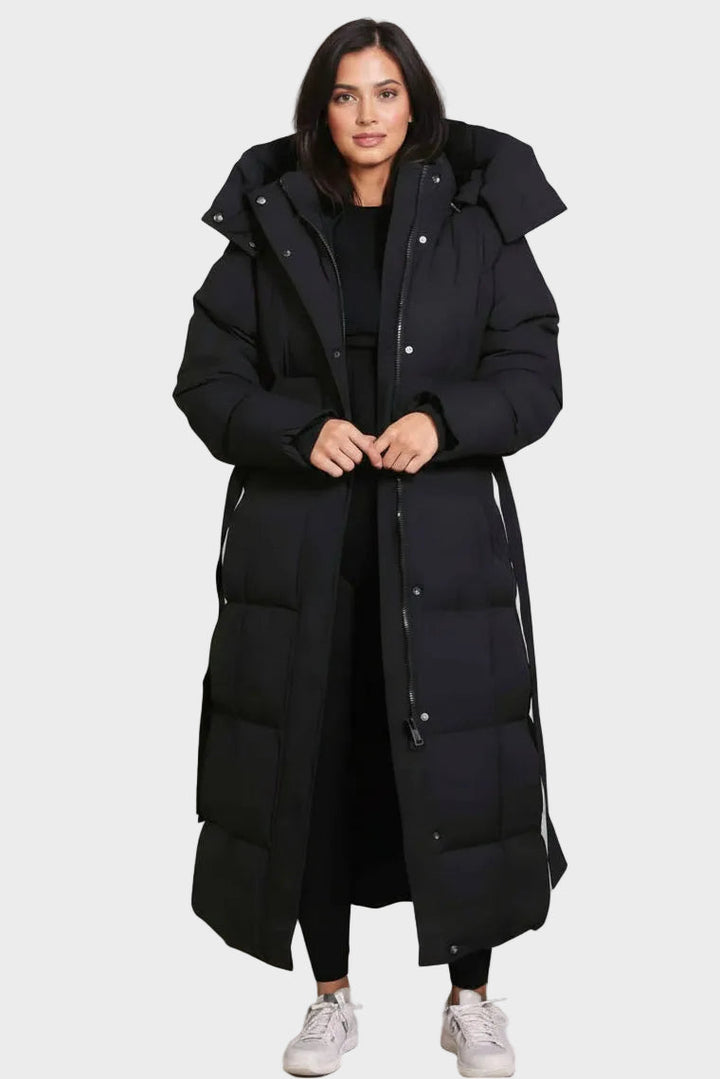 Eliza™ | Grezns Garš Puffers (Luksusa Ilgais Puffers)