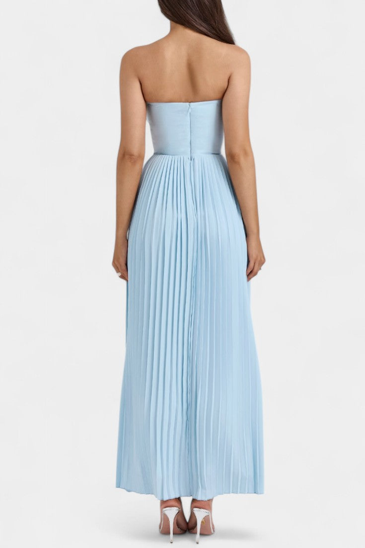 Seraphina Plisēta Strapless Kleita ar Bustier