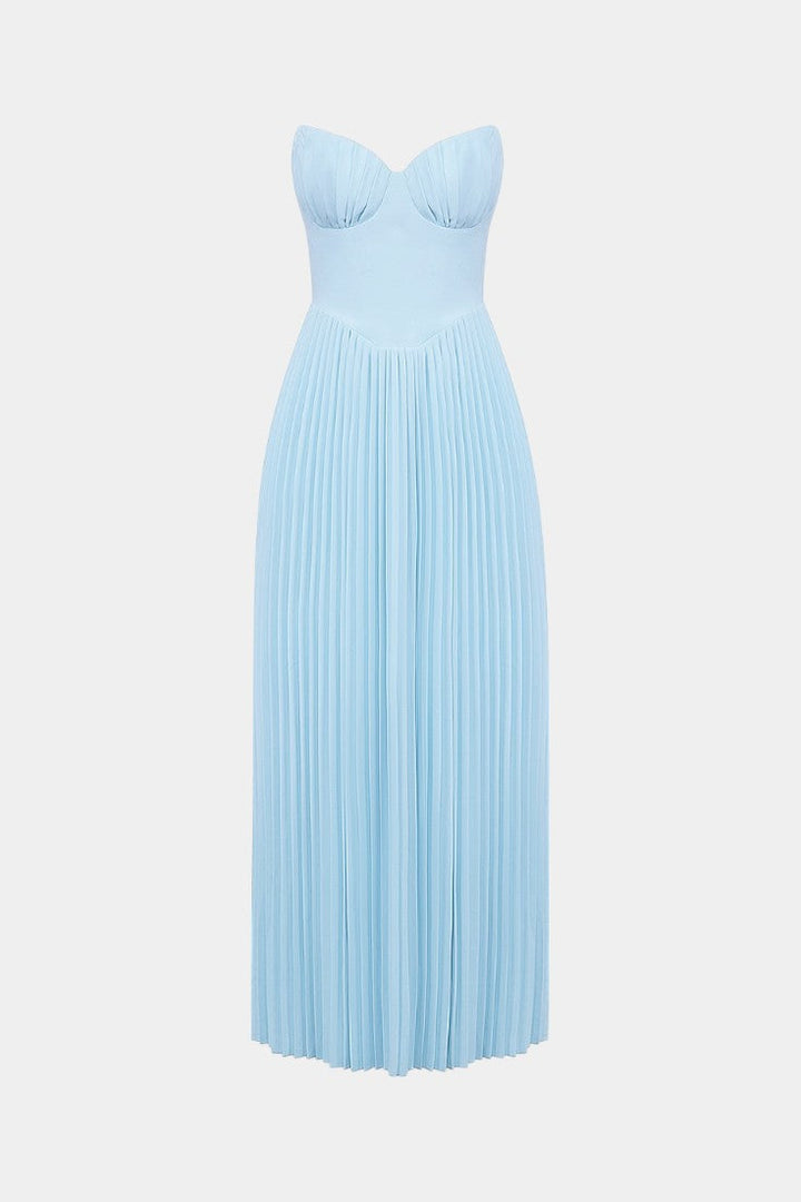 Seraphina Plisēta Strapless Kleita ar Bustier