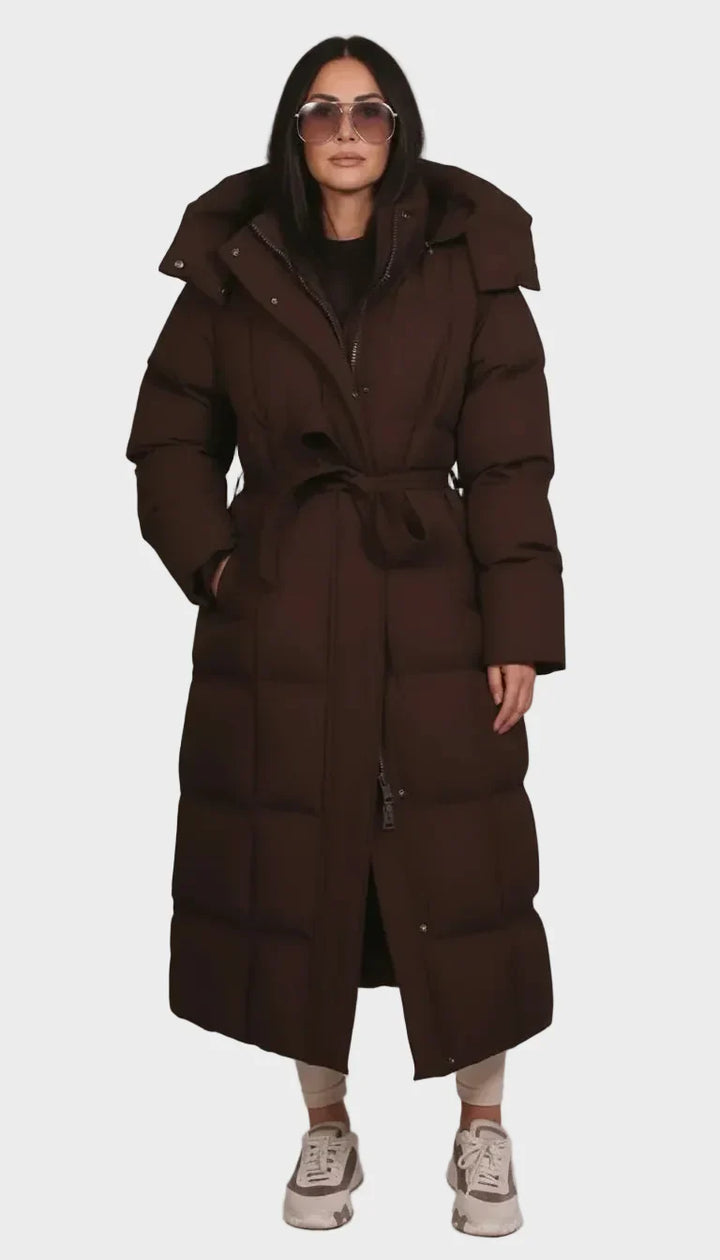 Eliza™ | Grezns Garš Puffers (Luksusa Ilgais Puffers)