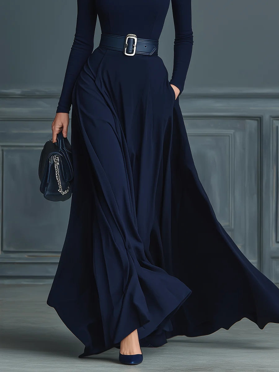 Elora™ | Eleganta maxi kleita ar augstu apkakli