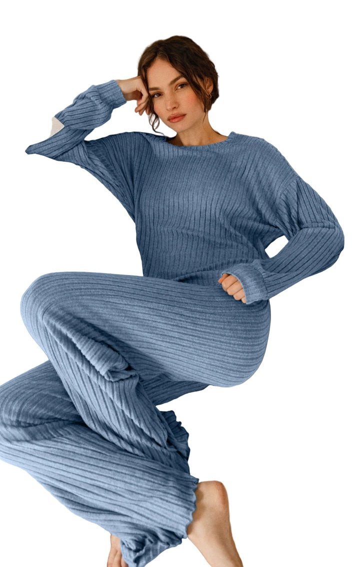 Megan | Bikses Dawn no Zīda Ribota Auduma ar Šūnām (Dawn Smocked Silky Rib Pant)