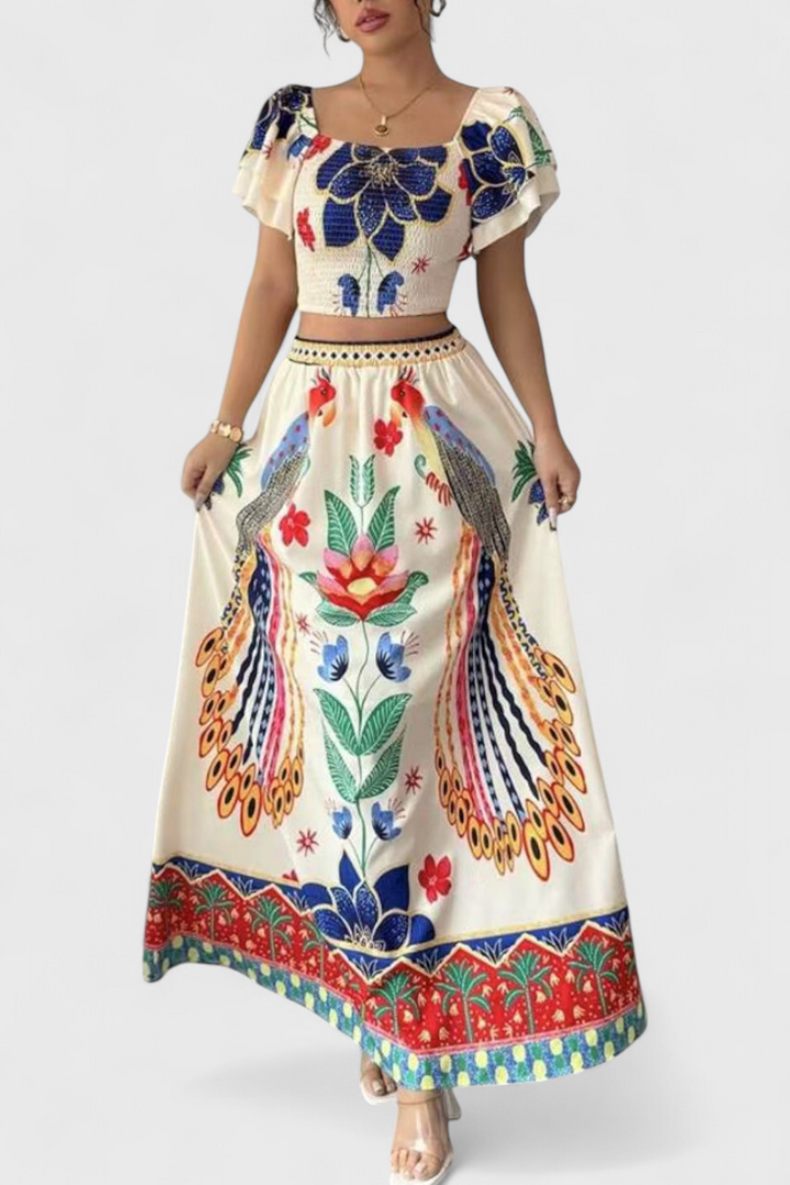 Itzel Boho komplekts ar etnisku rakstu