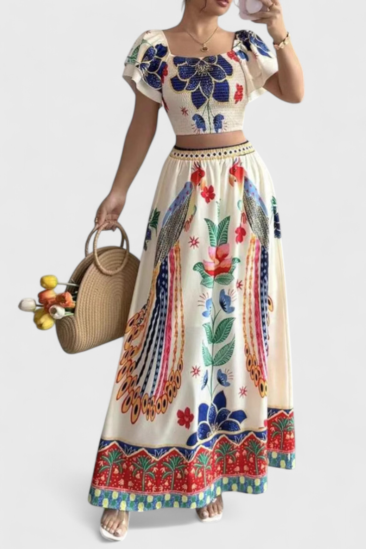 Itzel Boho komplekts ar etnisku rakstu