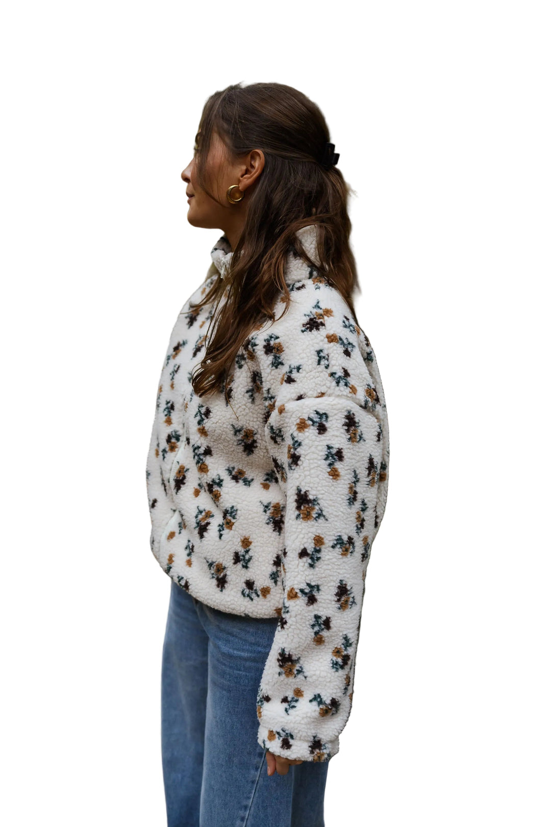 Ecru - Ziedu Fleece Jaka Alice
