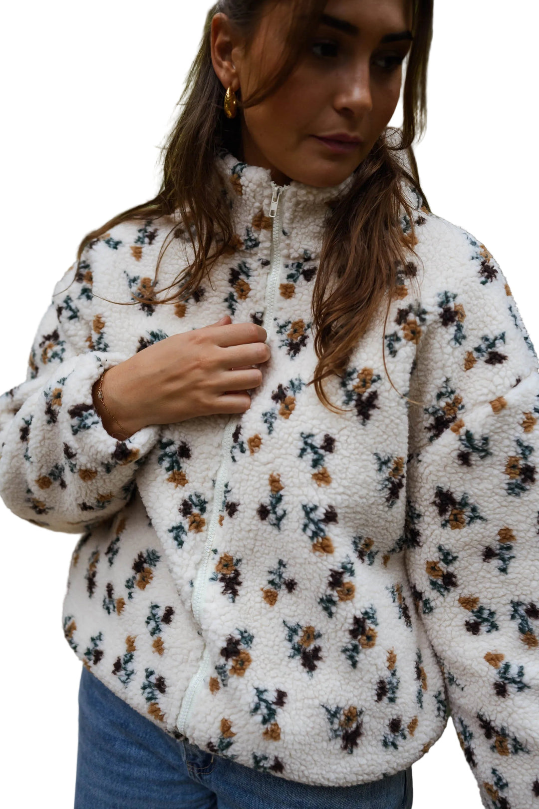 Ecru - Ziedu Fleece Jaka Alice