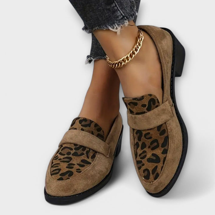 Karla - Sieviešu eleganti apavi ar leopardu rakstu