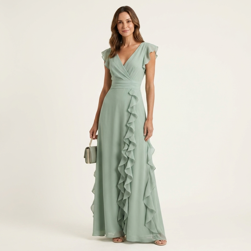 Deliht - Eleganta maxi kleita ar šuvēm